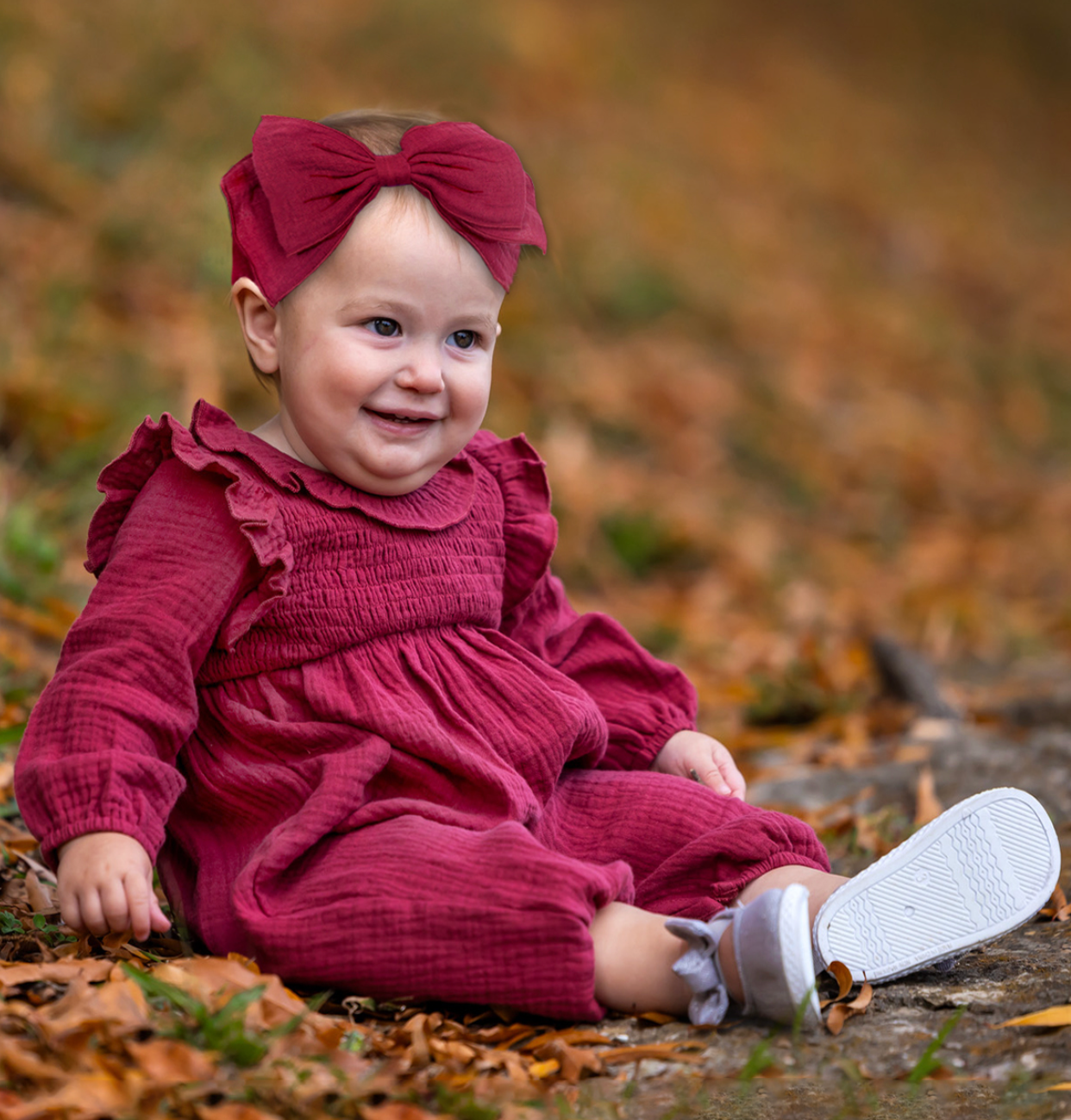 Red Autumn Romper