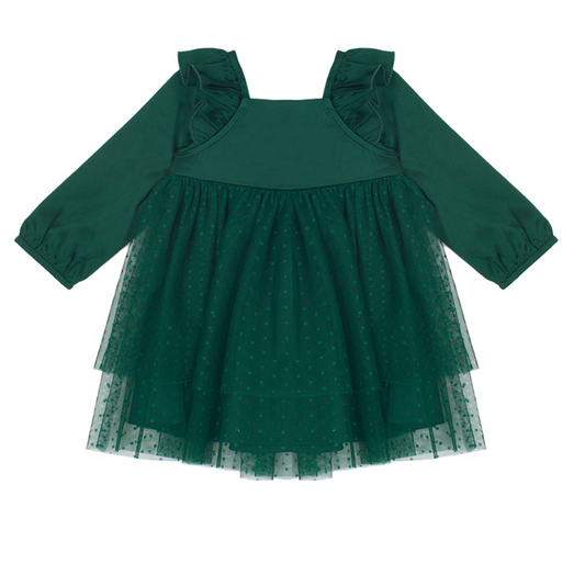 Green Mistletoe Tulle Dress