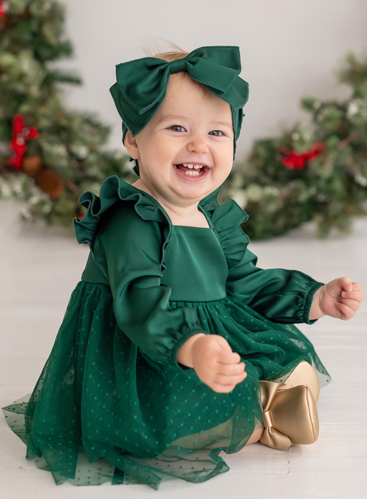 Green Mistletoe Tulle Dress