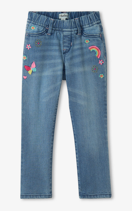 Flower Patches Stretch Jeans