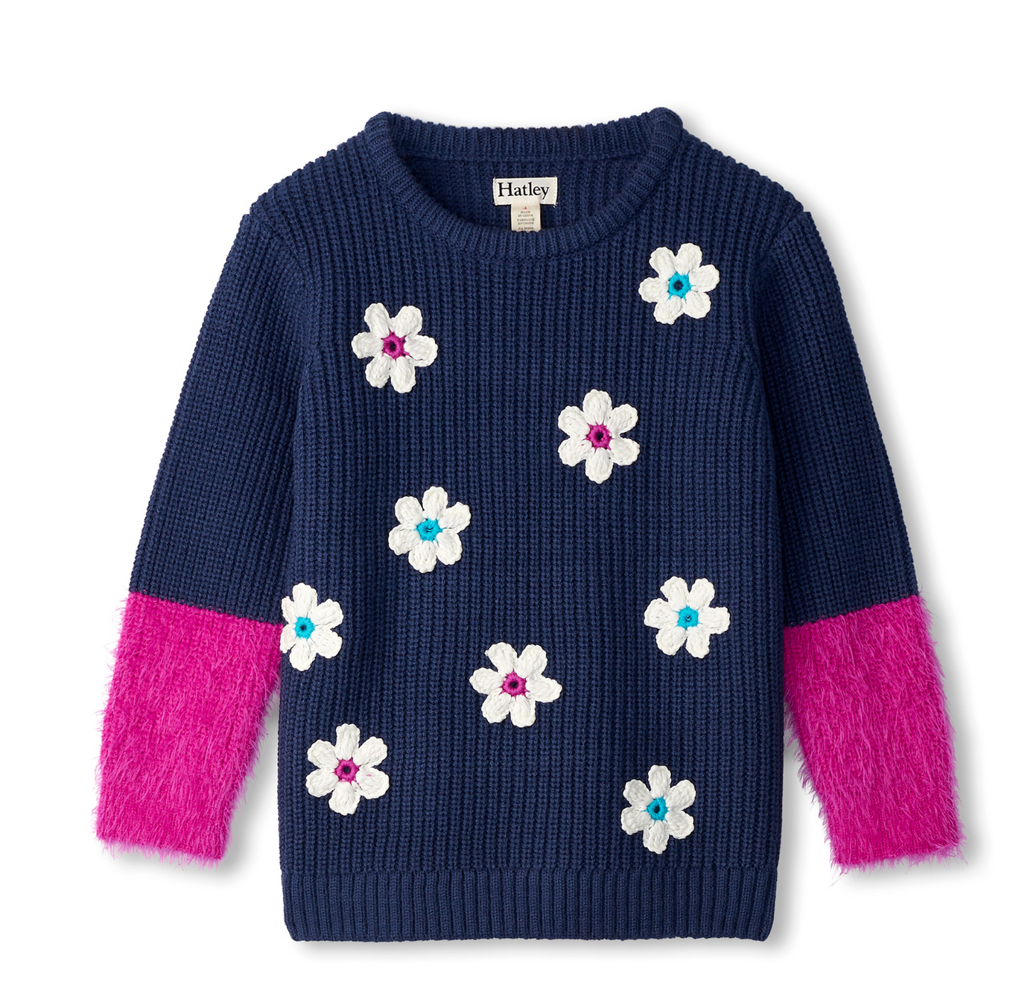 Flower Fun Fuzzy Sweater