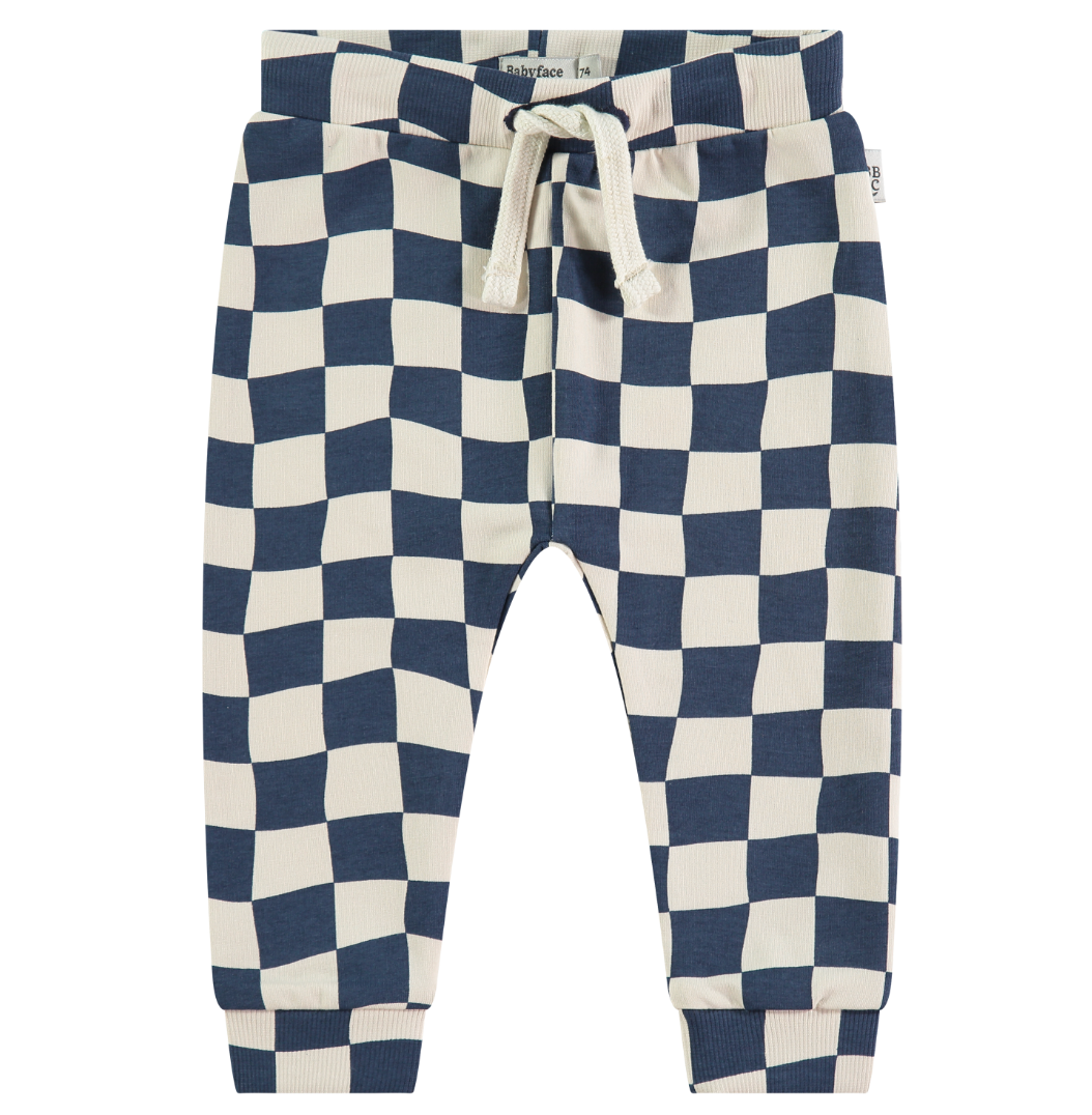 Blue Checkerboard Sweatpants