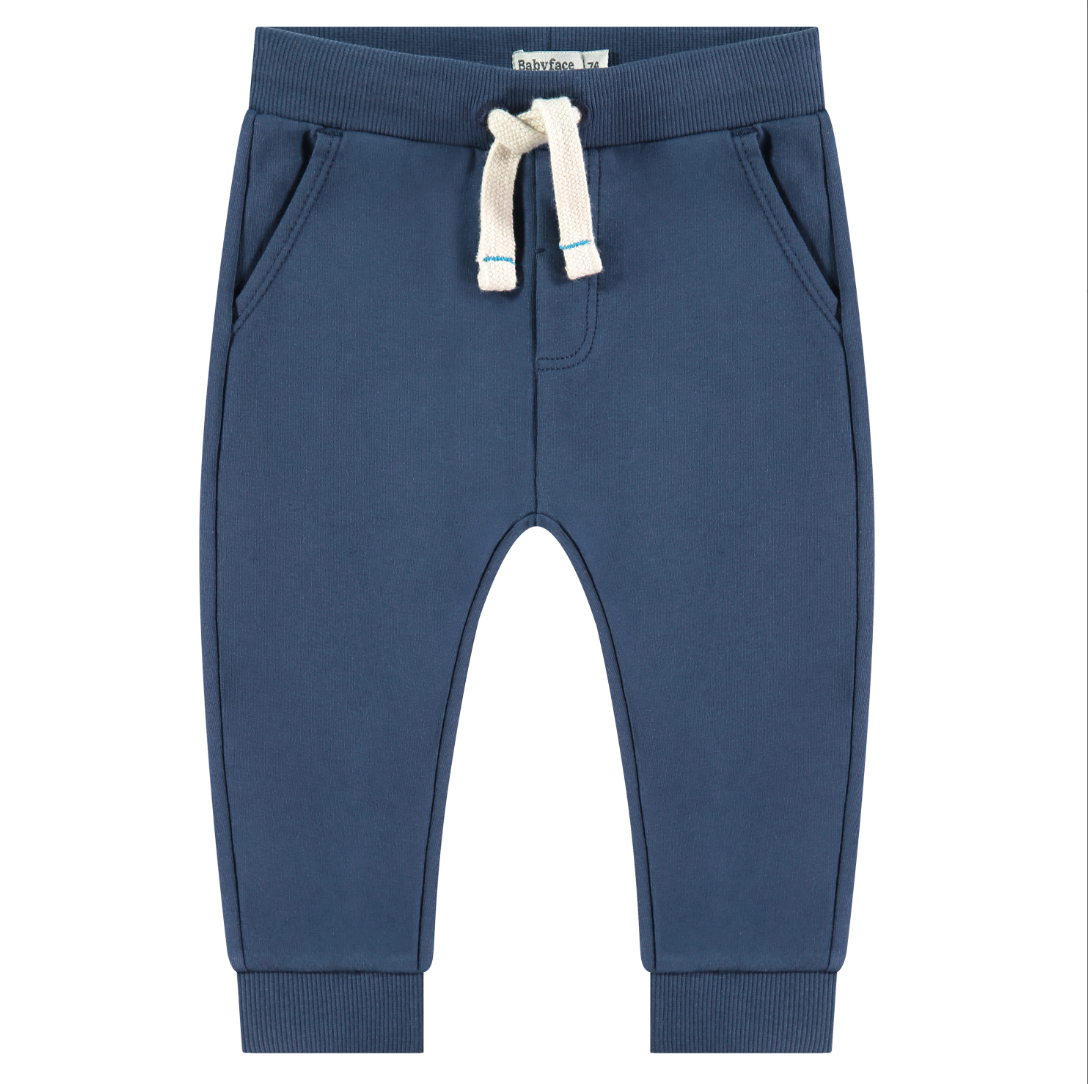 Blue Solid Sweatpants