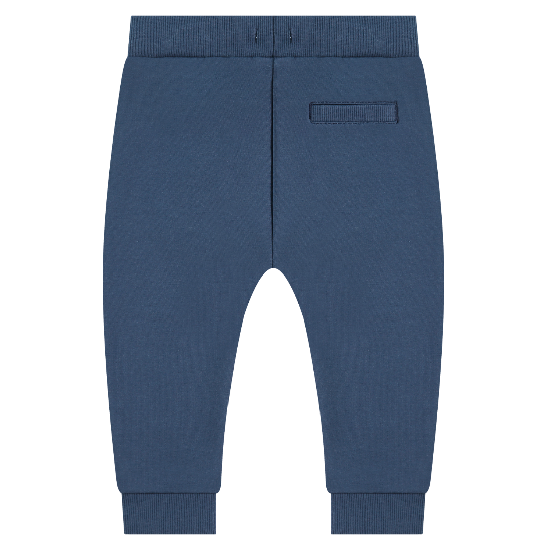 Blue Solid Sweatpants