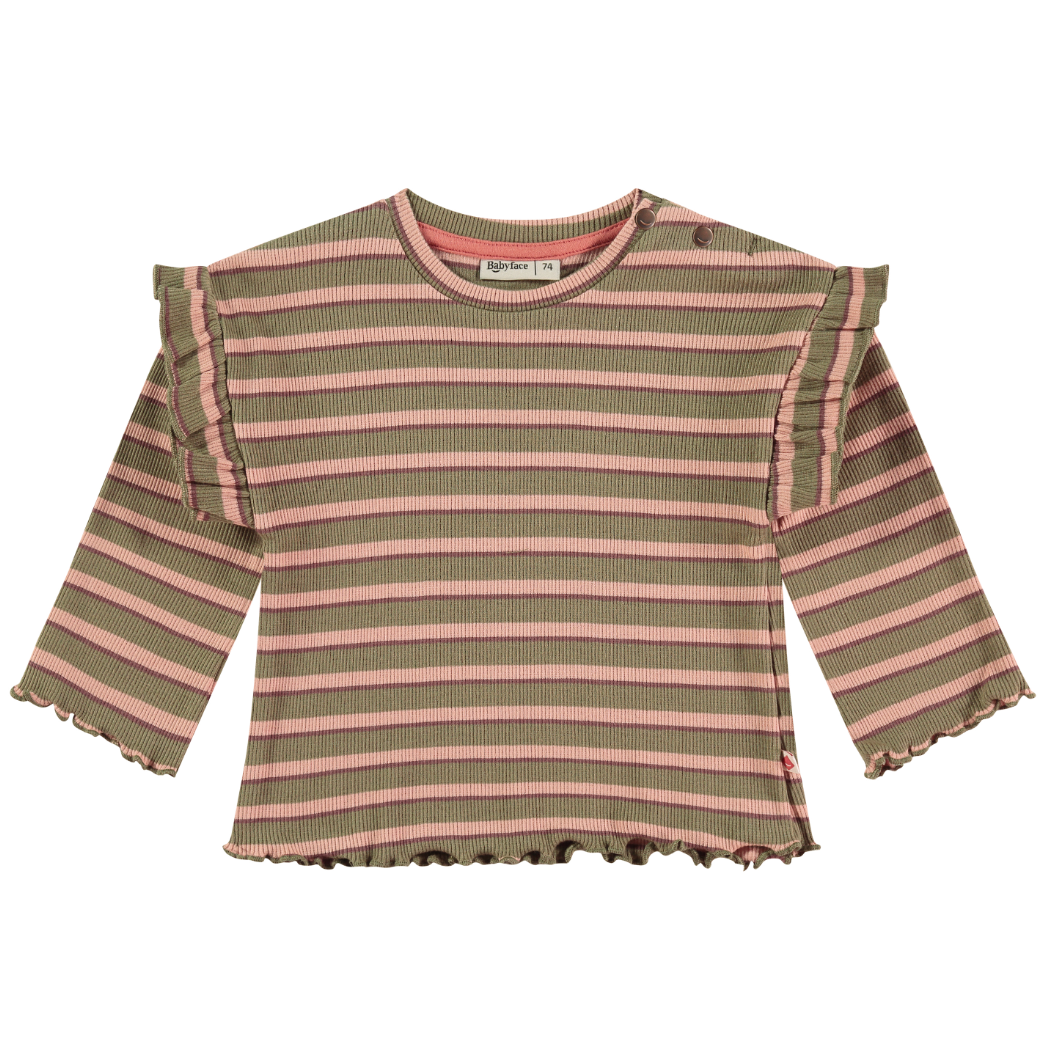 Army Stripe Frill Top