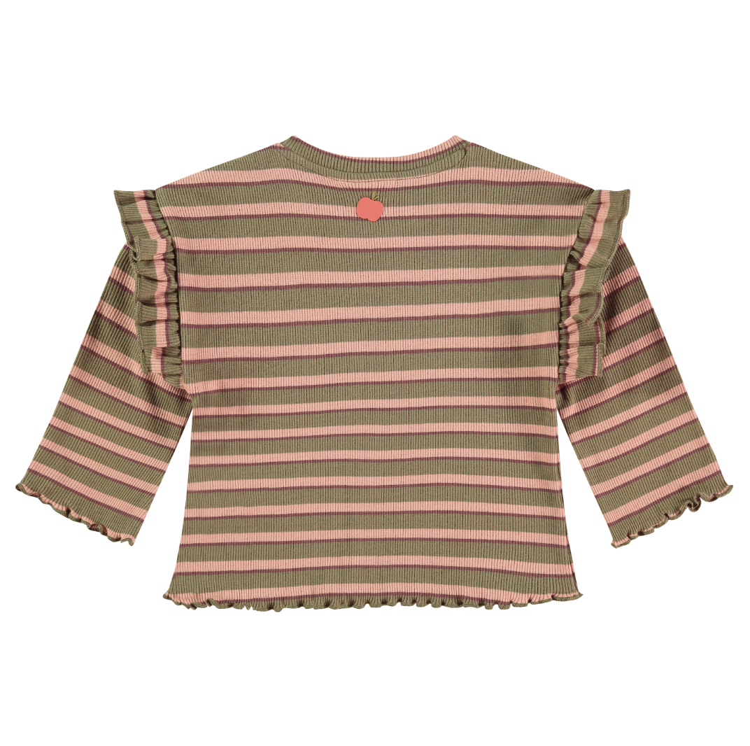 Army Stripe Frill Top