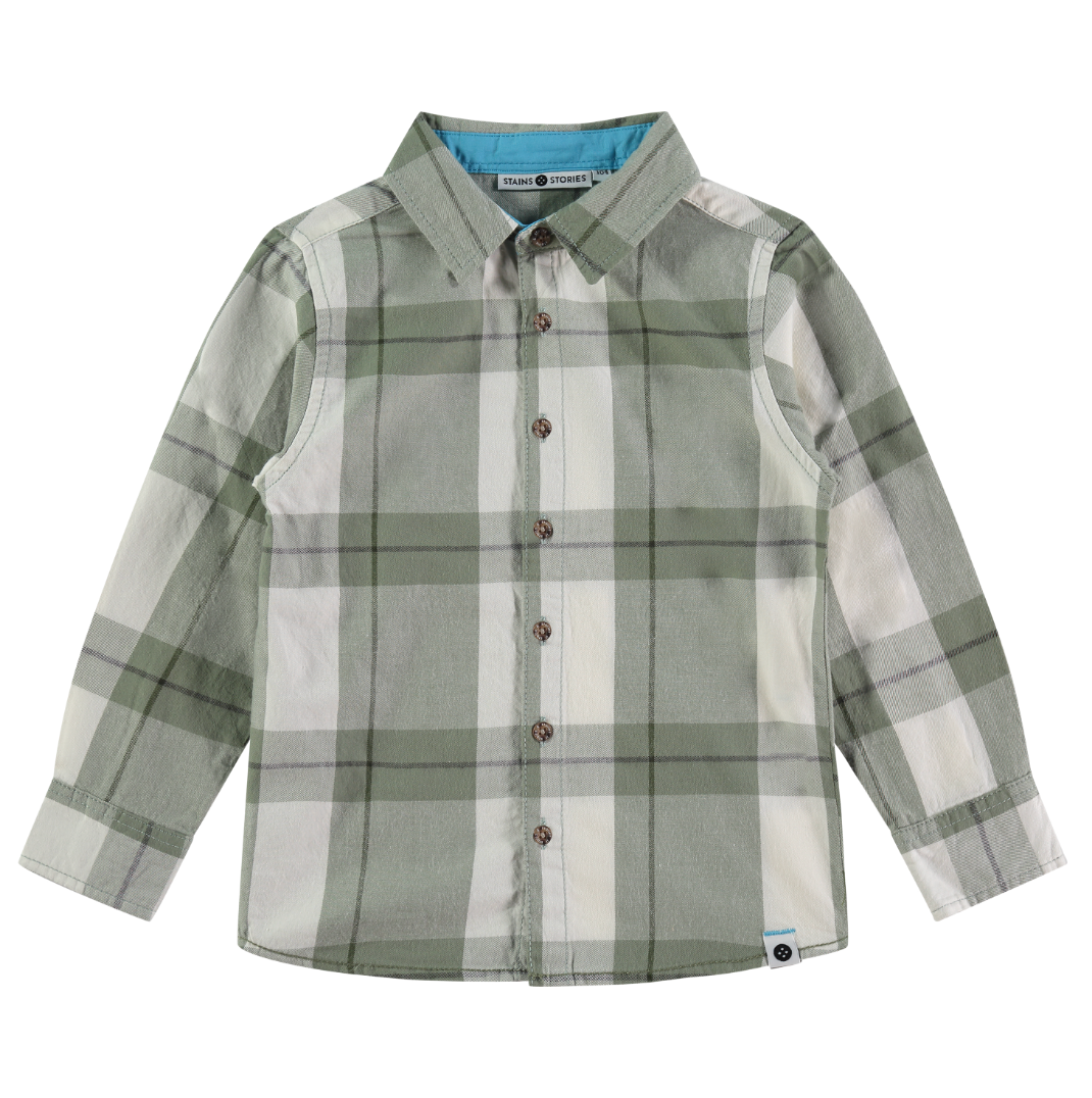 Light Army Plaid Flannel Shirt