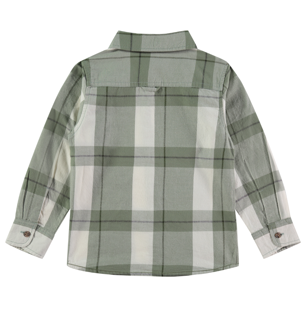 Light Army Plaid Flannel Shirt