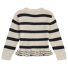 Black Stripe Peplum Sweater