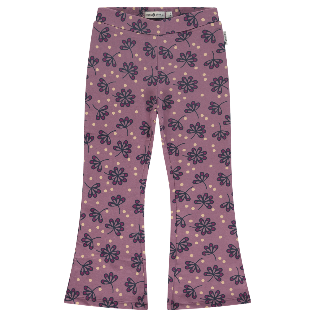 Dusty Purple Floral Flare Pant