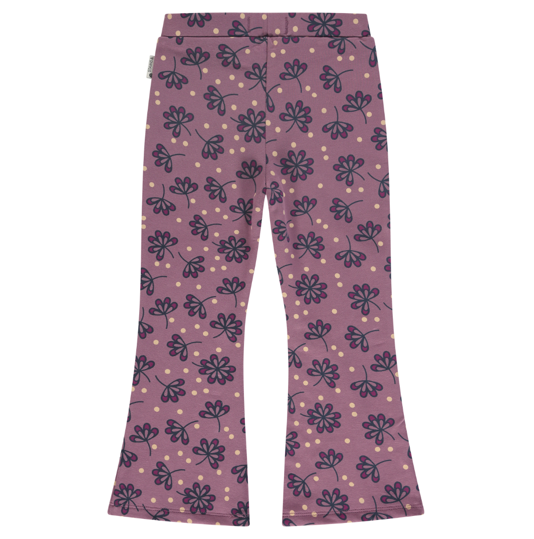 Dusty Purple Floral Flare Pant