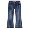 Heart Print Flared Jeans