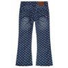 Heart Print Flared Jeans