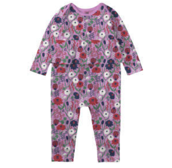 Ladybug Floral Romper