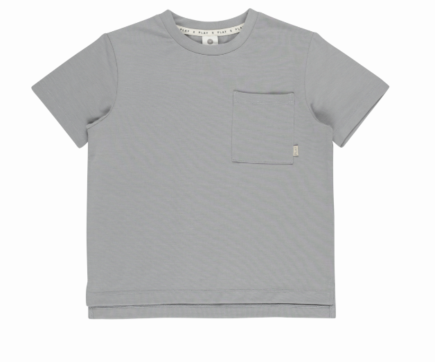 Dusty Blue Pocket Tee