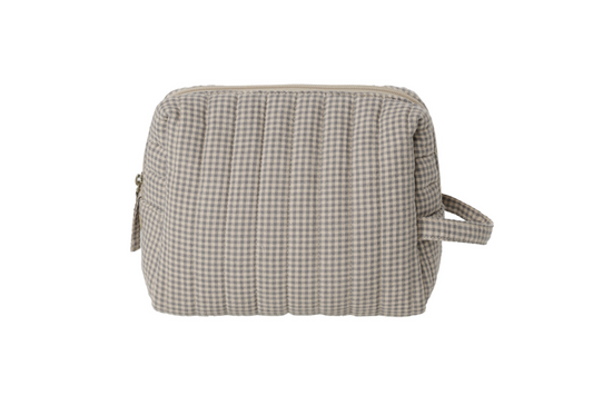 Indigo Gingham Toiletry Bag