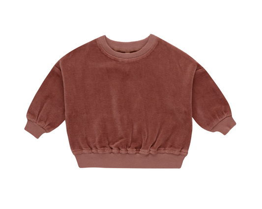 Cranberry Velour Sweatshirt