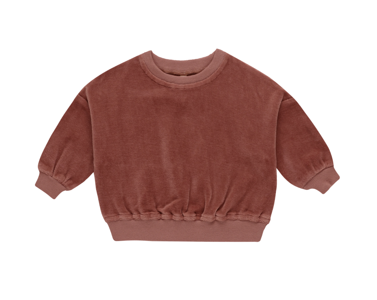 Cranberry Velour Sweatshirt