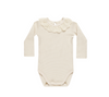 Natural Ruffle Collar Bodysuit