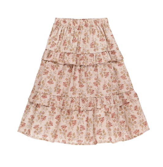 French Garden Tiered Midi Skirt