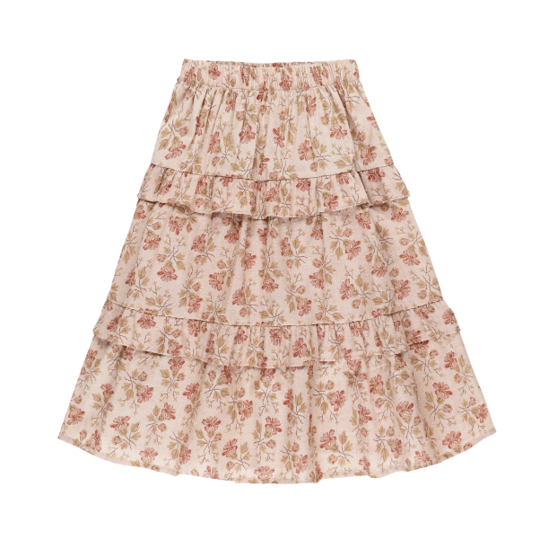 French Garden Tiered Midi Skirt