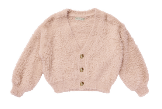 Fuzzy Blush Cardigan