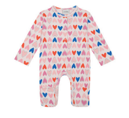 Multicolor Hearts Romper