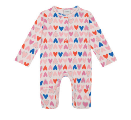 Multicolor Hearts Romper