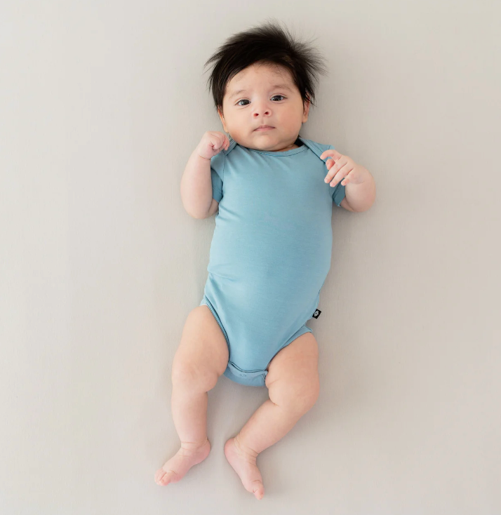 Dusty Blue Short Sleeve Bodysuit