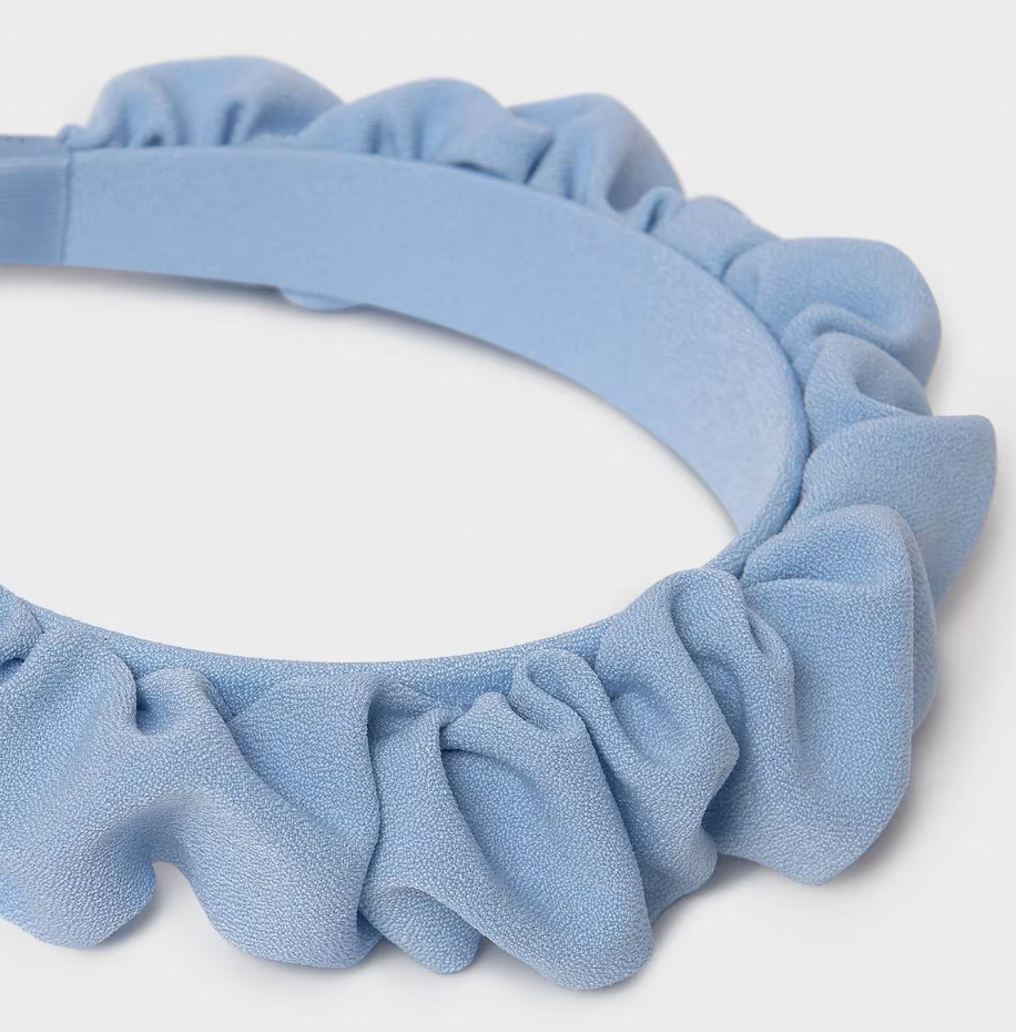 Light Blue Ruffled Headband