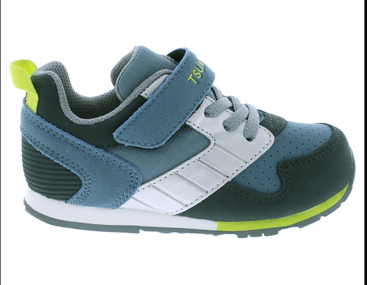 Sea/Lime Racer Sneaker (Child)