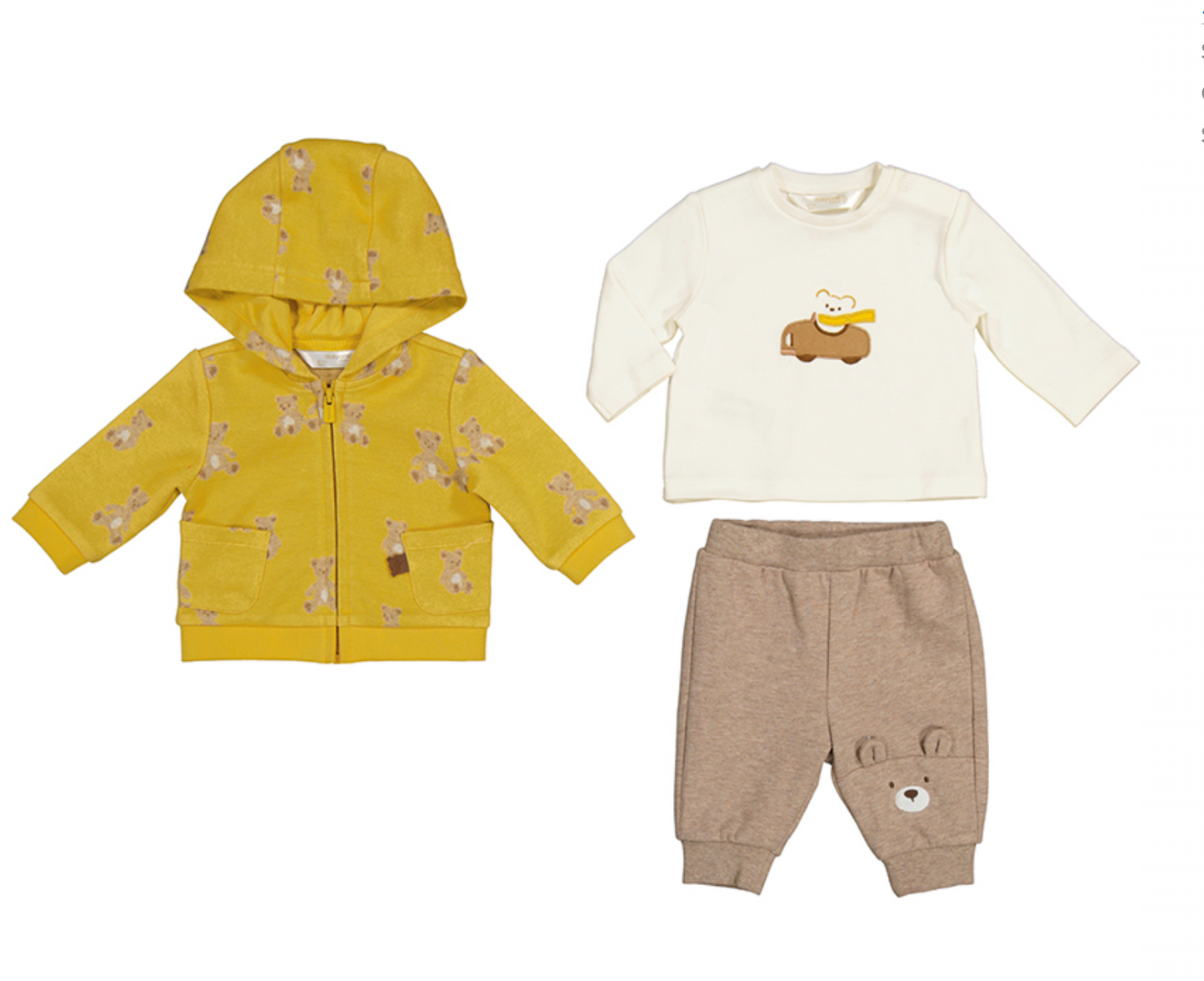 Yellow Teddy Hoodie Set