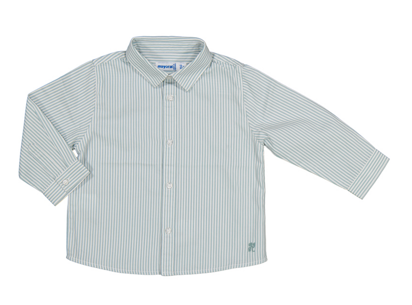 Green Stripe Collared Shirt