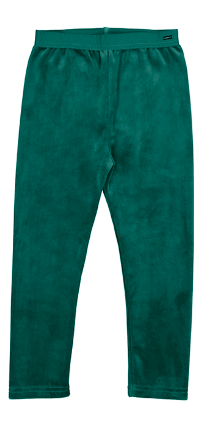 Green Velour Leggings