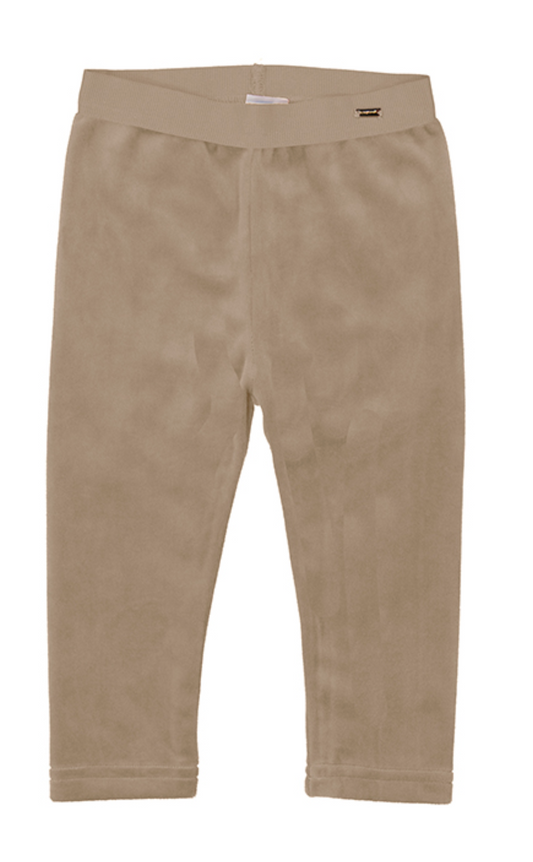 Camel Velour Baby Leggings