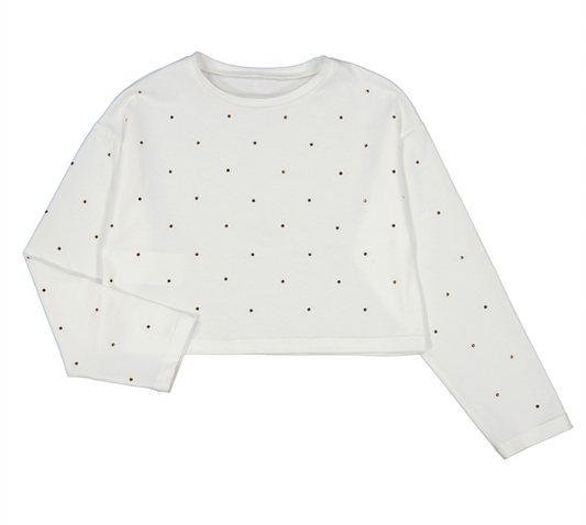 Gold Dot White Top