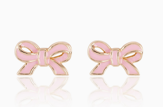 Pretty Pink Bow Earrings