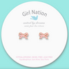 Pretty Pink Bow Earrings