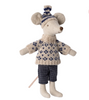 Dad Ski Mouse- Blue with Hat