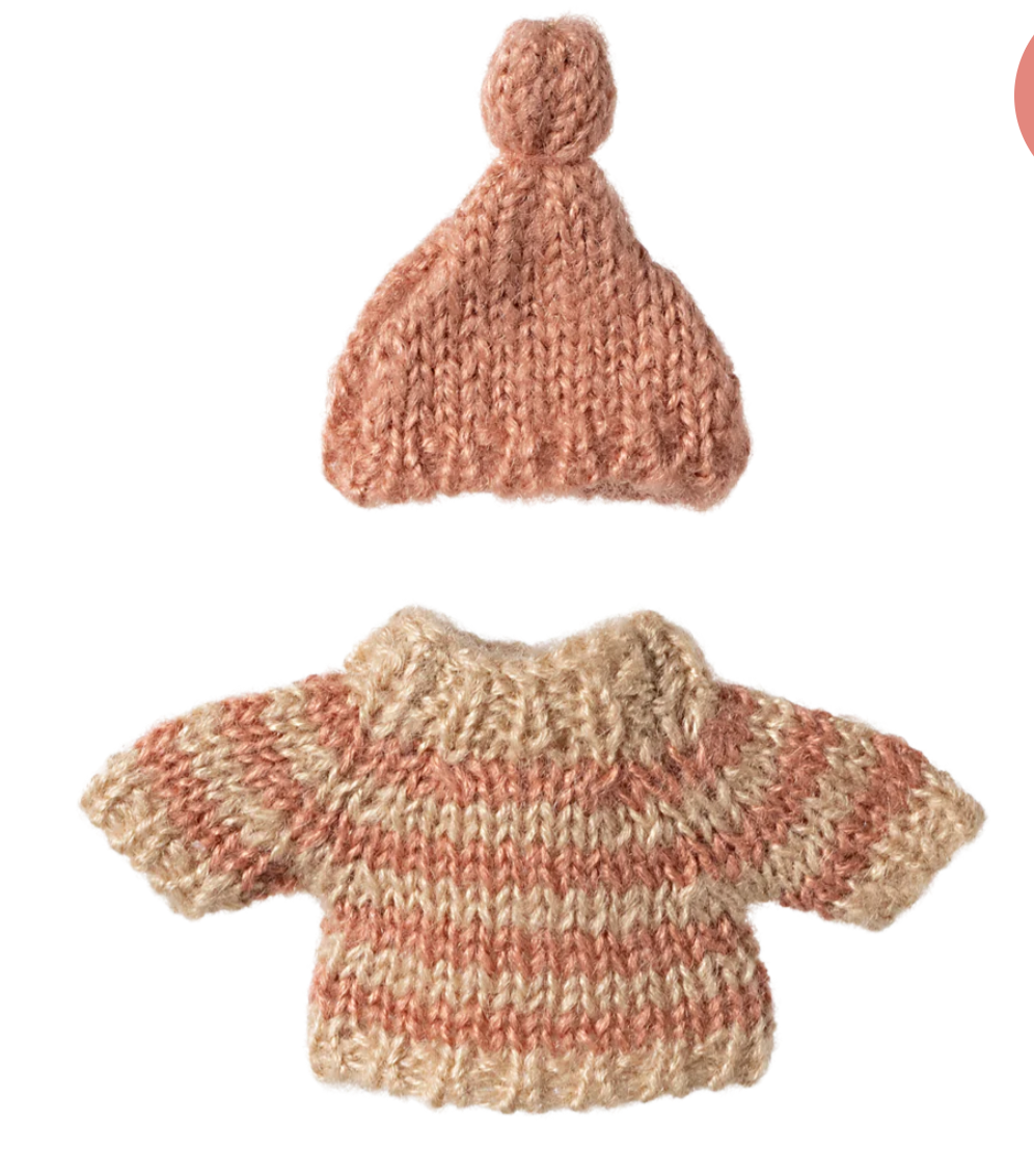 Knitted Sweater and Hat for Big Sister