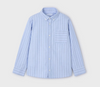 Sky Blue Striped Collard Shirt