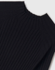 Black Mock Neck Ribbed Sweater