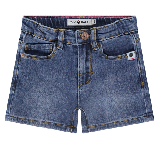 Dark Blue Denim Shorts