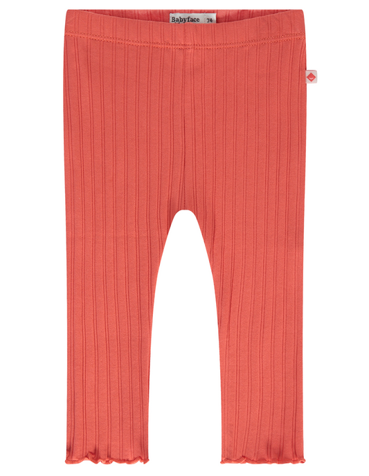 Grapefruit Ribbed Baby Leggings