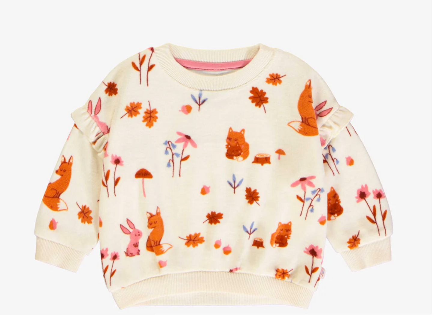 Autumn Fox Ruffle Sweatshirt