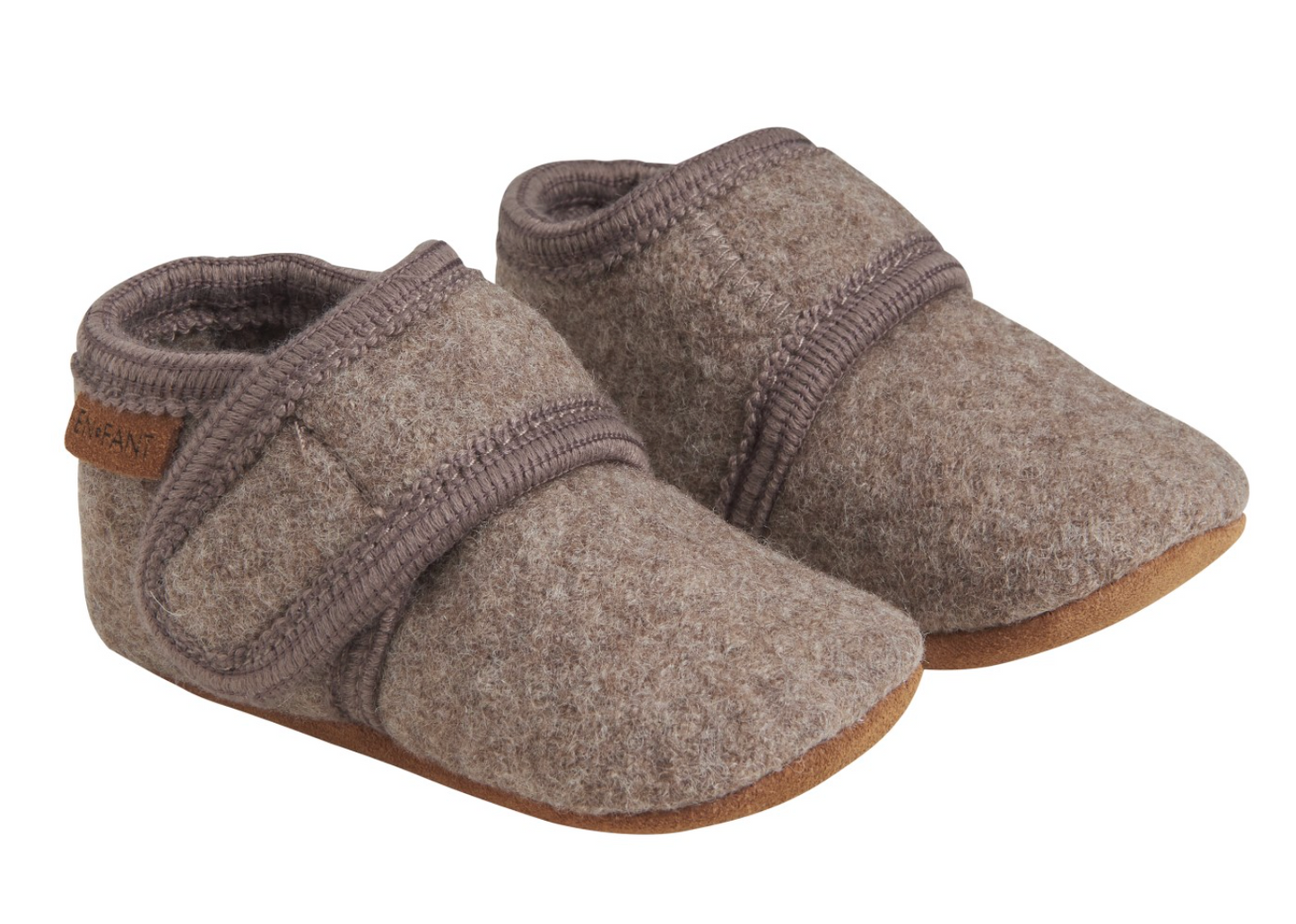 Walnut Baby Wool Slippers