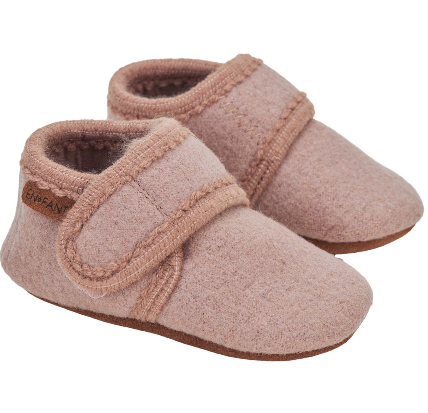 Pink Baby Wool Slippers