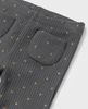 Charcoal Gold Dot Ribbed Leggings