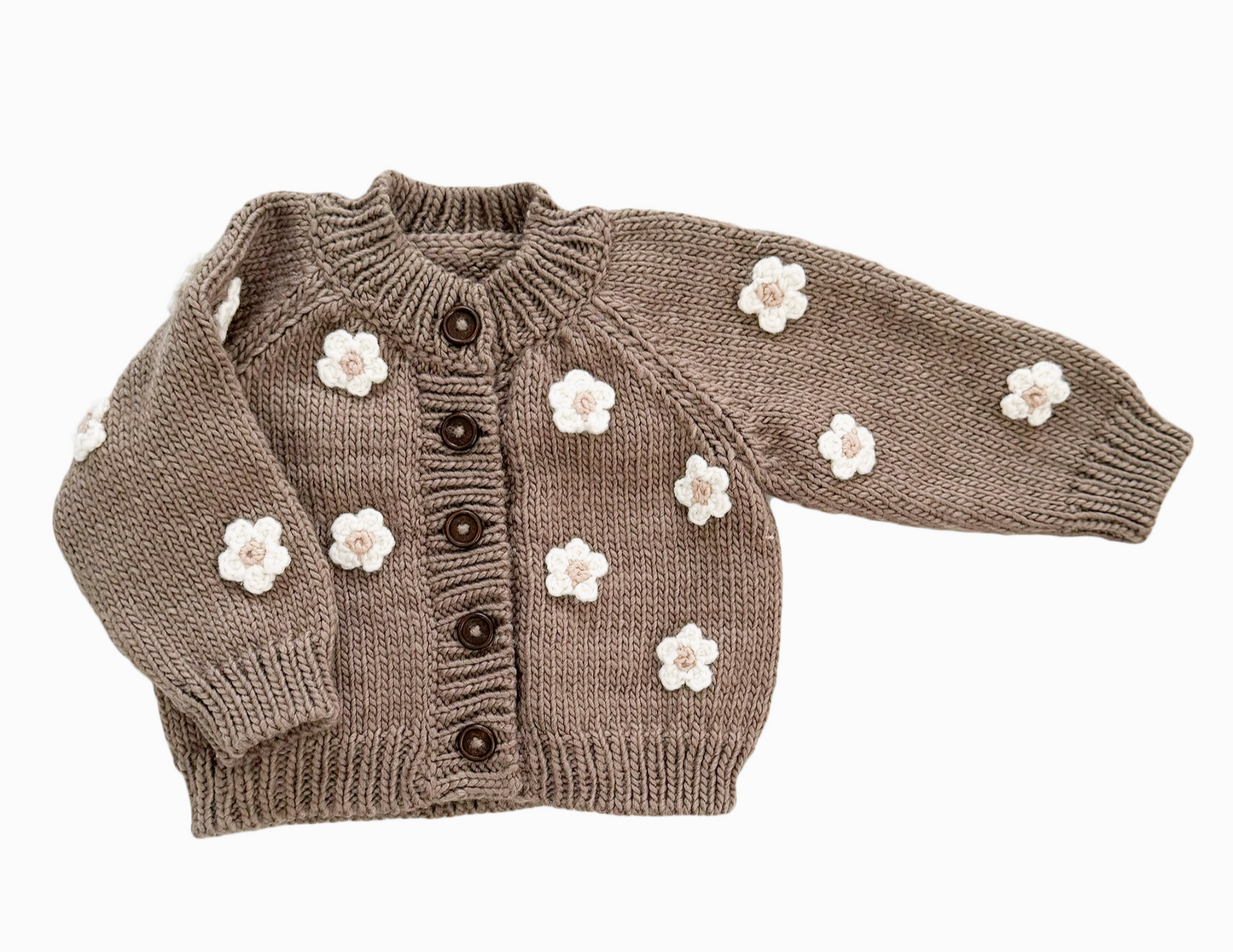 Tan Flower Cardigan