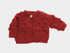 Red Popcorn Cardigan